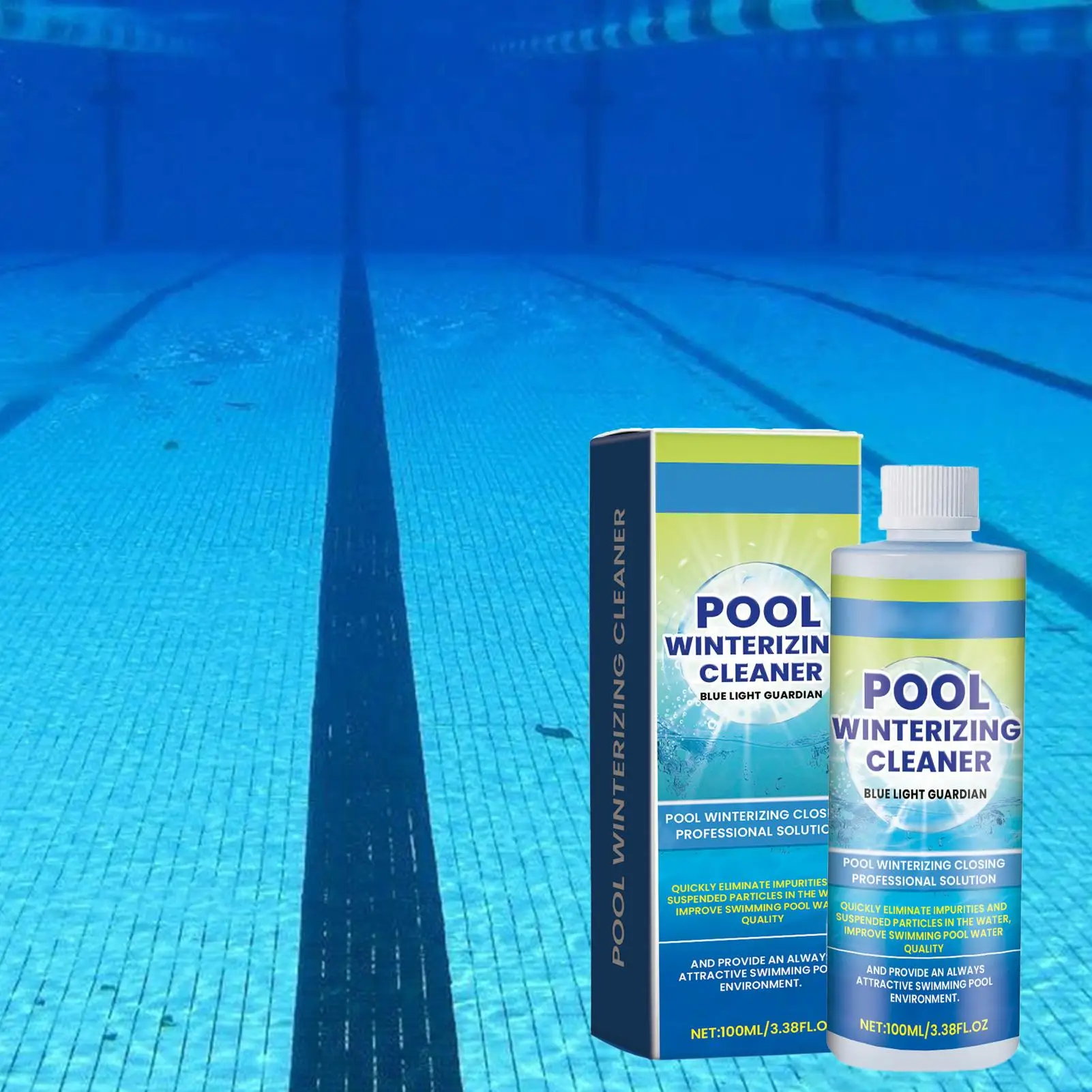 100ml Pool Water Clarifiers Fast-acting Flocculant Swimming Pool Cleaner Odor-eliminating Algae Prevent Safe For Kids Pets