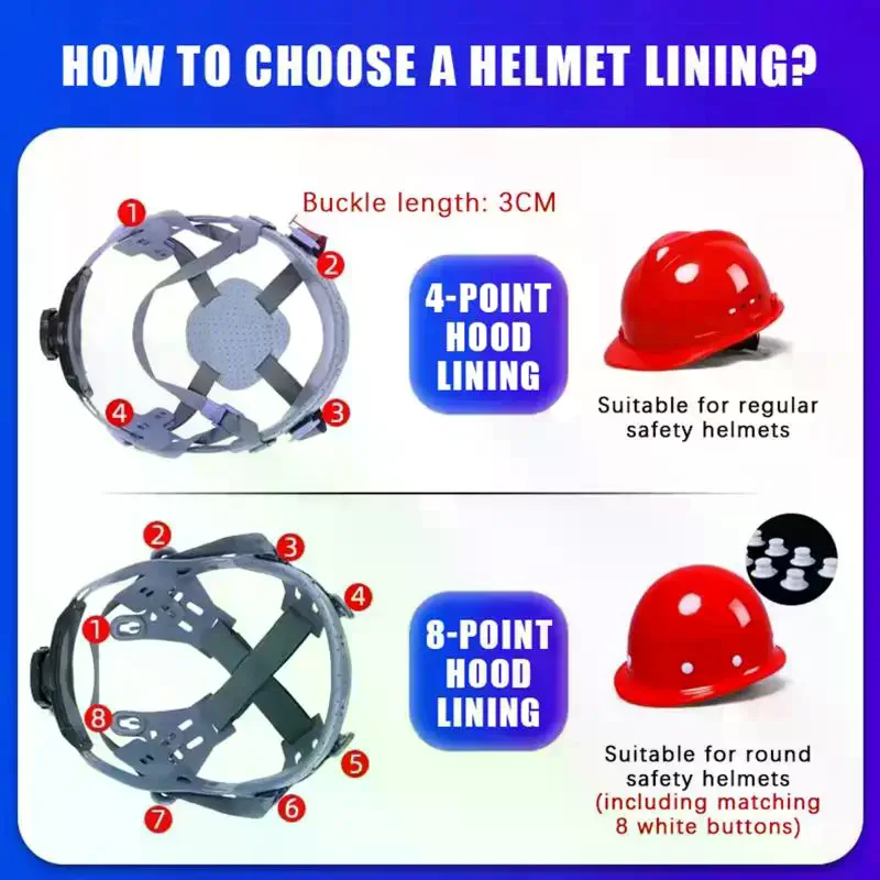 Hard Hat Suspension Bumpsproof Attachment Bruisesproof Head Protection Adjustable Hard Hat Shell Insert Lightweight Hats Safety