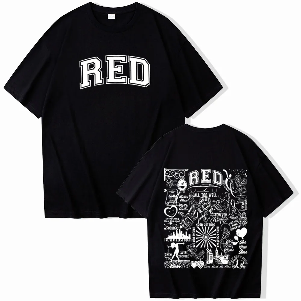 Taylor Red Album Shirt Taylor Music Shirt Gift for Music Lovers Swift Unisex Pullover Tops Streetwear