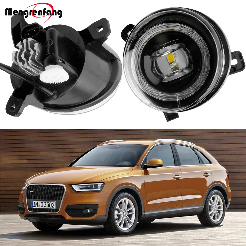 30W H11 Car Front LED Fog Light with Angel Eye DRL Daytime Running Lamp 2 Pieces For Audi Q3 8U 2011-2015