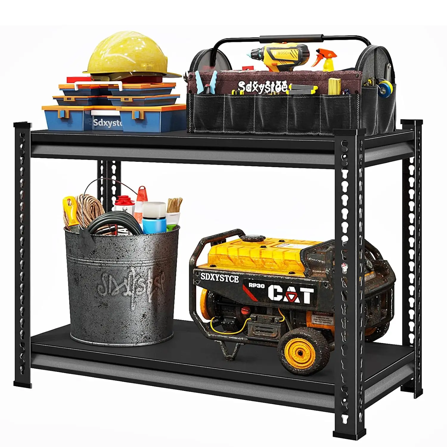 

Гаражные стеллажи 40 дюймов, сверхмощные, 900 фунтов, 2-уровневые металлические блоки для хранения вещей для подвальной комнаты, 40 x 18 x 36 дюймов по индивидуальному заказу