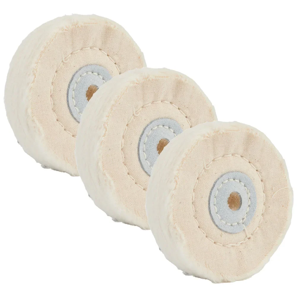 3PCS 75mm Cloth Buffing Polishing Wheel Jewelry Mirror Polishing Wheel Abrasive Pad Handcraft Rotary Power Tool Accessories