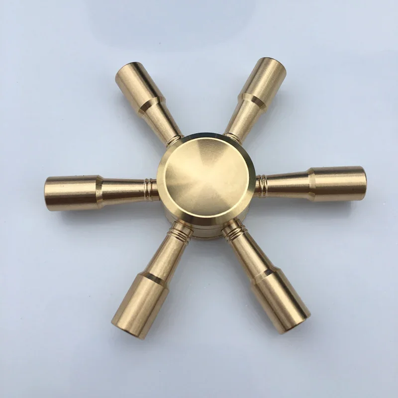 Nucleo in rame a forma di proiettile Spinner a mano Spinner Spinner Spinner in metallo con scatola antistress giocattoli antistress per adulti