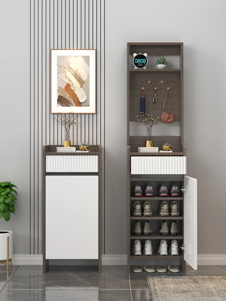 Entry door ultra-narrow household door small size mini single door shoe cabinet, entrance cabinet, corner storage cabinet