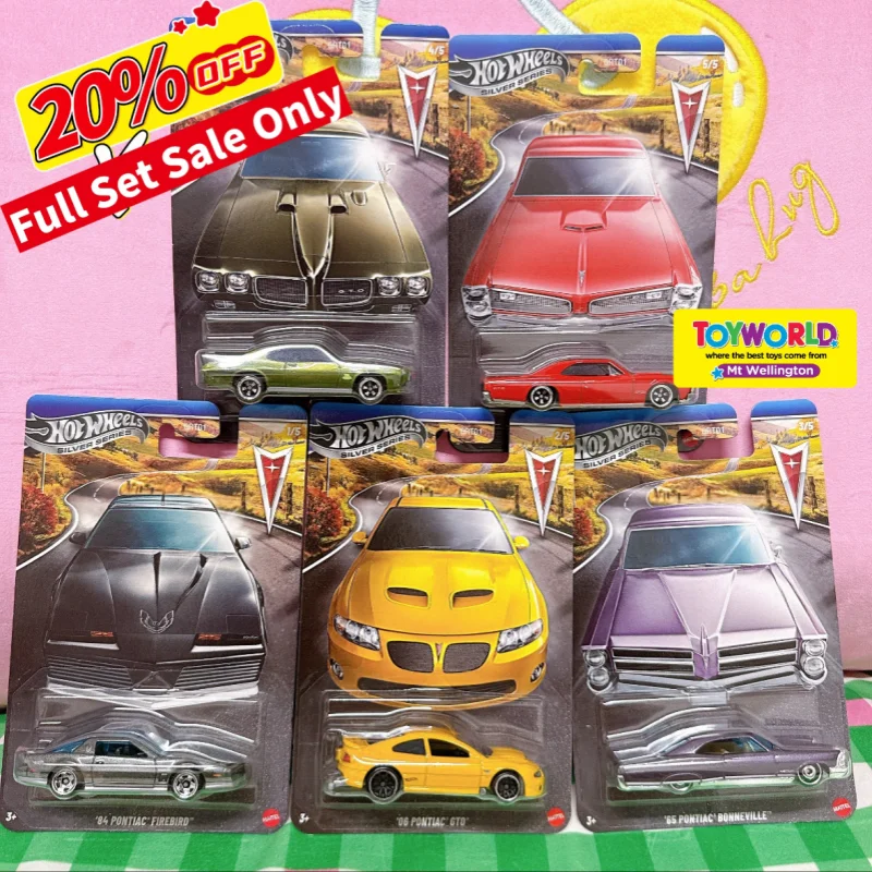 Hot Wheels Diecast Alloy Pontiac Car Model Silver Series Collectible Simulation Car For Collection Multiple Styles Optional