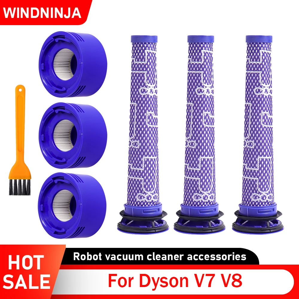 Vorfilter und Nachfilter für Dyson V7 V8 Absolute Animal Akku-Staubsauger, Zubehör, HEPA-Filter, Ersatzteil