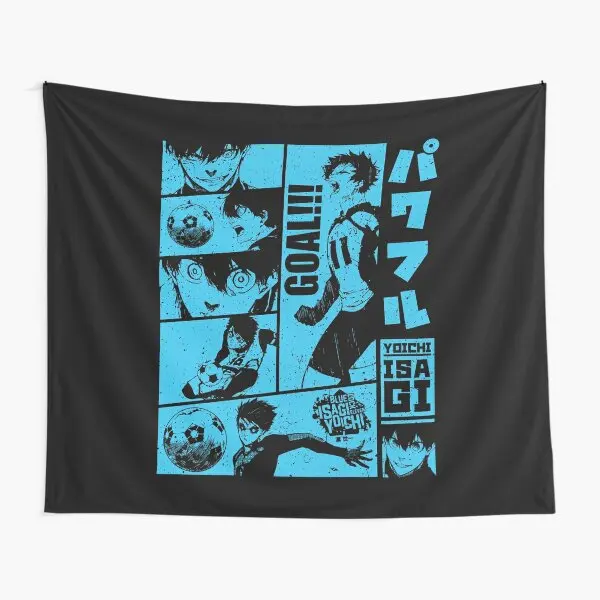 Blue Lock Yoichi Isagi Manga  Tapestry Mat Bedroom Printed Yoga Room Art Living Towel Wall Blanket Colored Hanging Decor