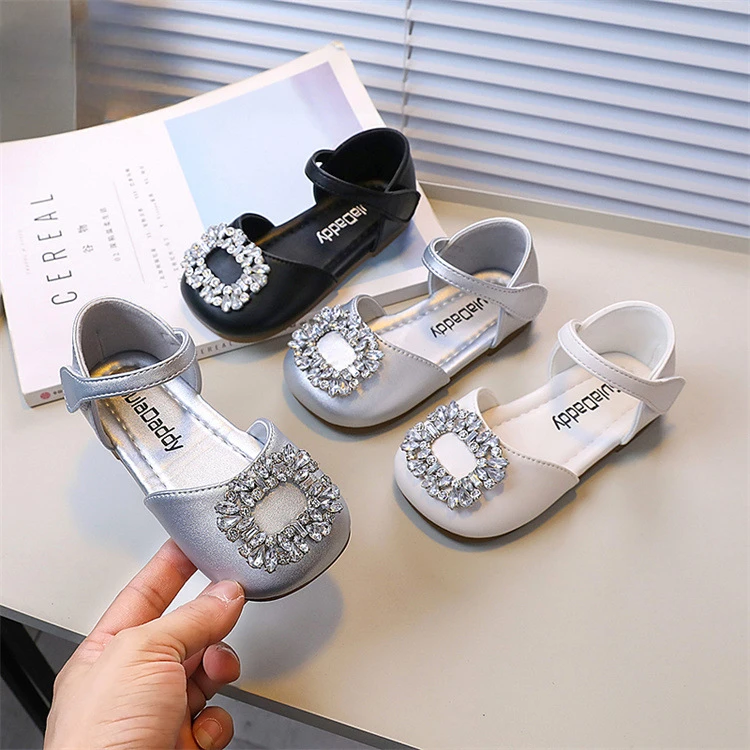 Ragazza principessa vestito sandali estate strass fibbia bambini scarpe da principessa moda causale bambini festa di nozze sandali versatili