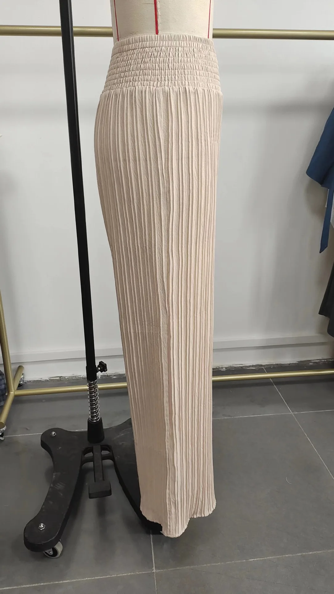 Women's Wide Leg Pants Pleated Chiffon High Waist Loose Skirt Pants Large Swing Draped Casual Long Pants for Spring Summer