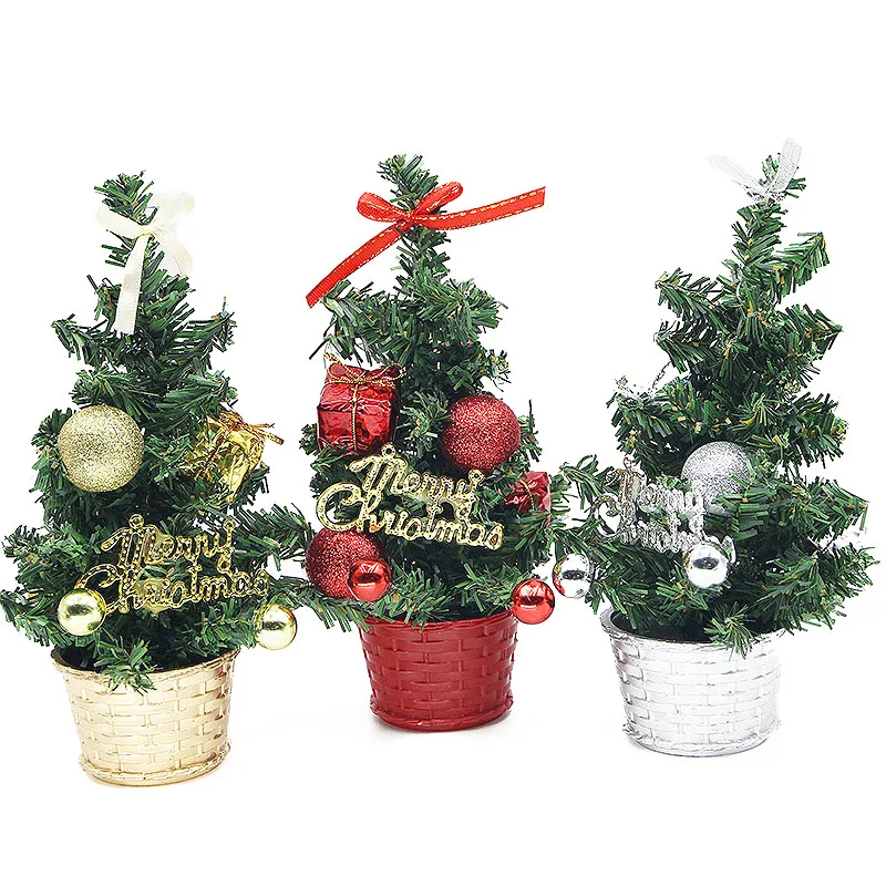 

(1 piece/bag) 21cm Mini Christmas Tree New Year Celebration Desktop Decoration Atmosphere Photo