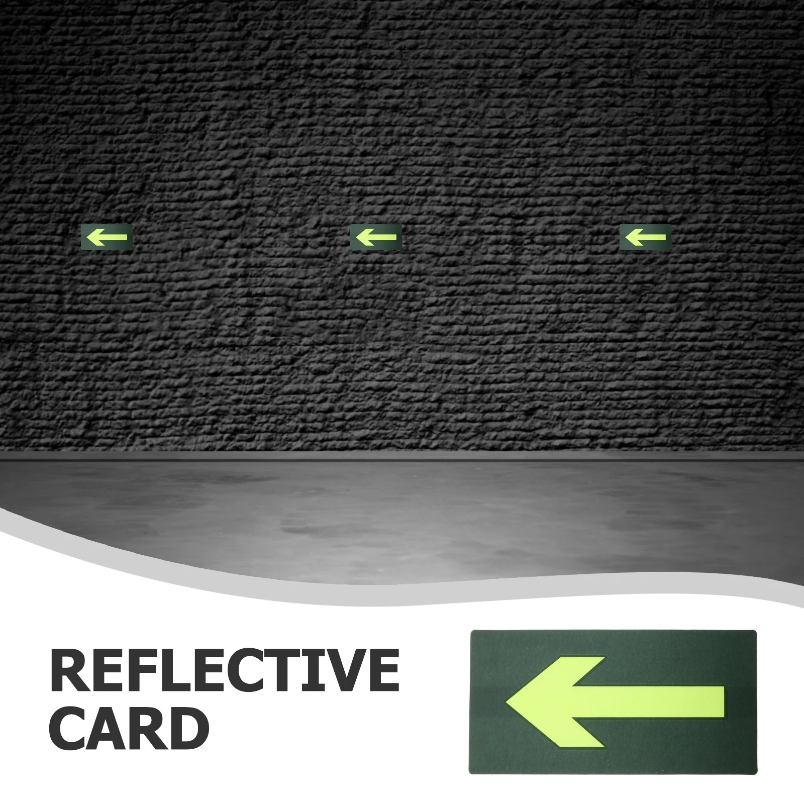 10 Pcs Arrow Direction Sign Emergency Exit for Market PVC Office Decorative Decals