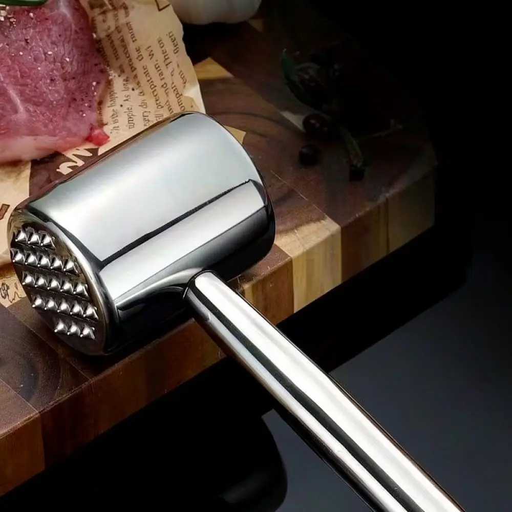 Professional Meat Tenderizer Mallet Stainless Steel Kitchen Gadget For Steak Chicken Pork Hammer Cooking Tool Essential