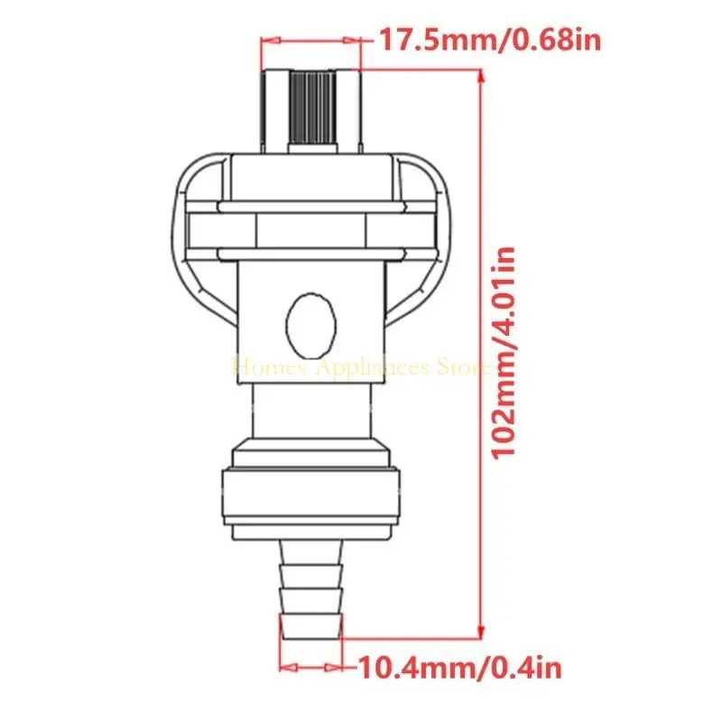 D0AB Set 5 valvole a farfalla Adattatore valvole a farfalla plastica per acqua