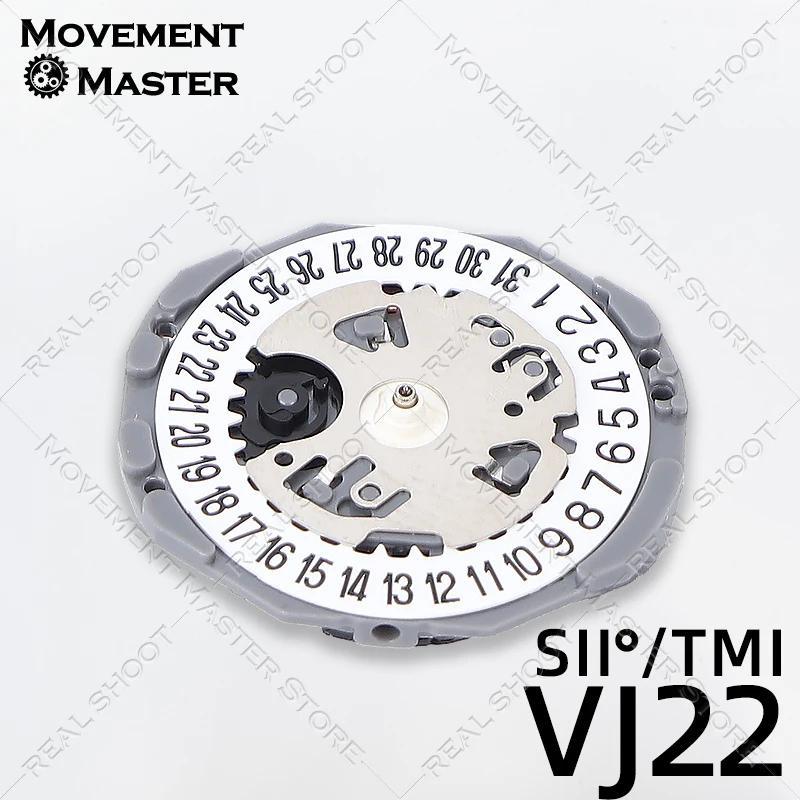 VJ22 VJ22B Quartz Watch Movement Date at 3/6 Japan Made Single Calendar Accurate Travel Time Accessories Replacement Wholesale