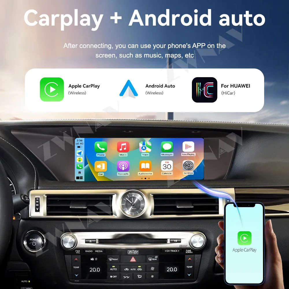

Wireless Carplay Smart Screen Car Radio For Lexus GS 2012-2020 Android Auto GPS Navigation Multimedia Stereo Receiver Head Unit