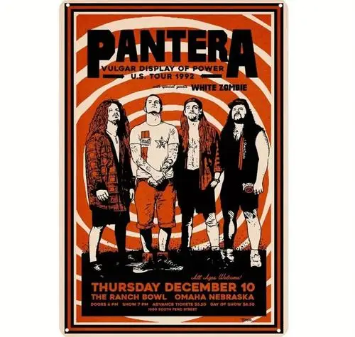 Vulgar Display of Power Vintage Metallschild 1992 Konzerttournee