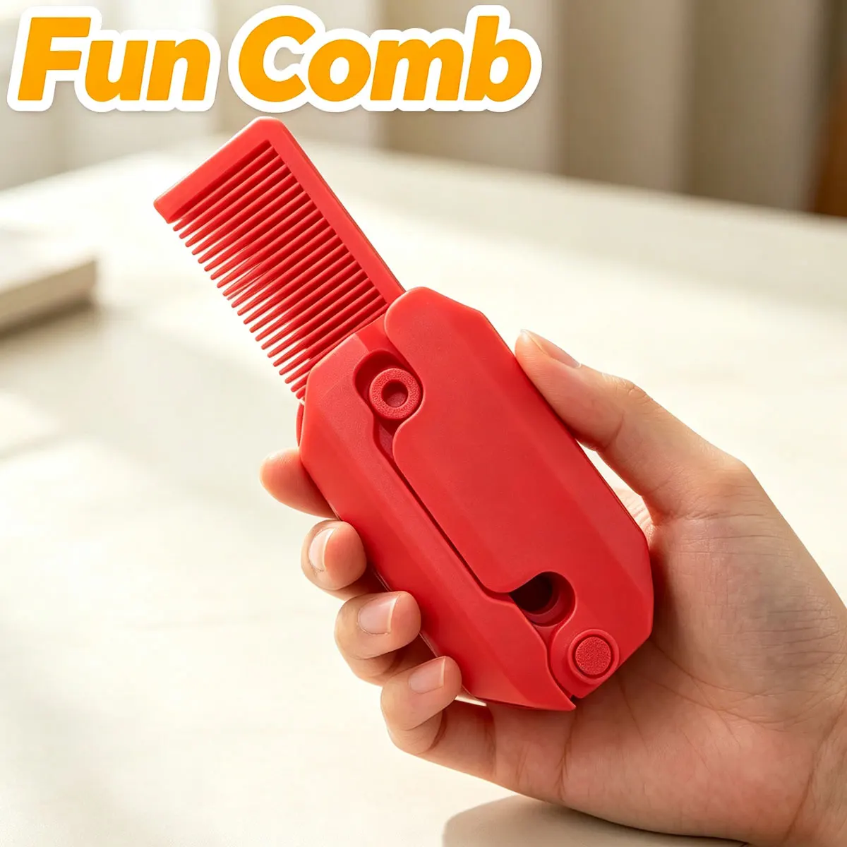 3D Printed Folding Comb Portable Mini Fun Comb Pocket-Sized Anti-Static Hair Comb