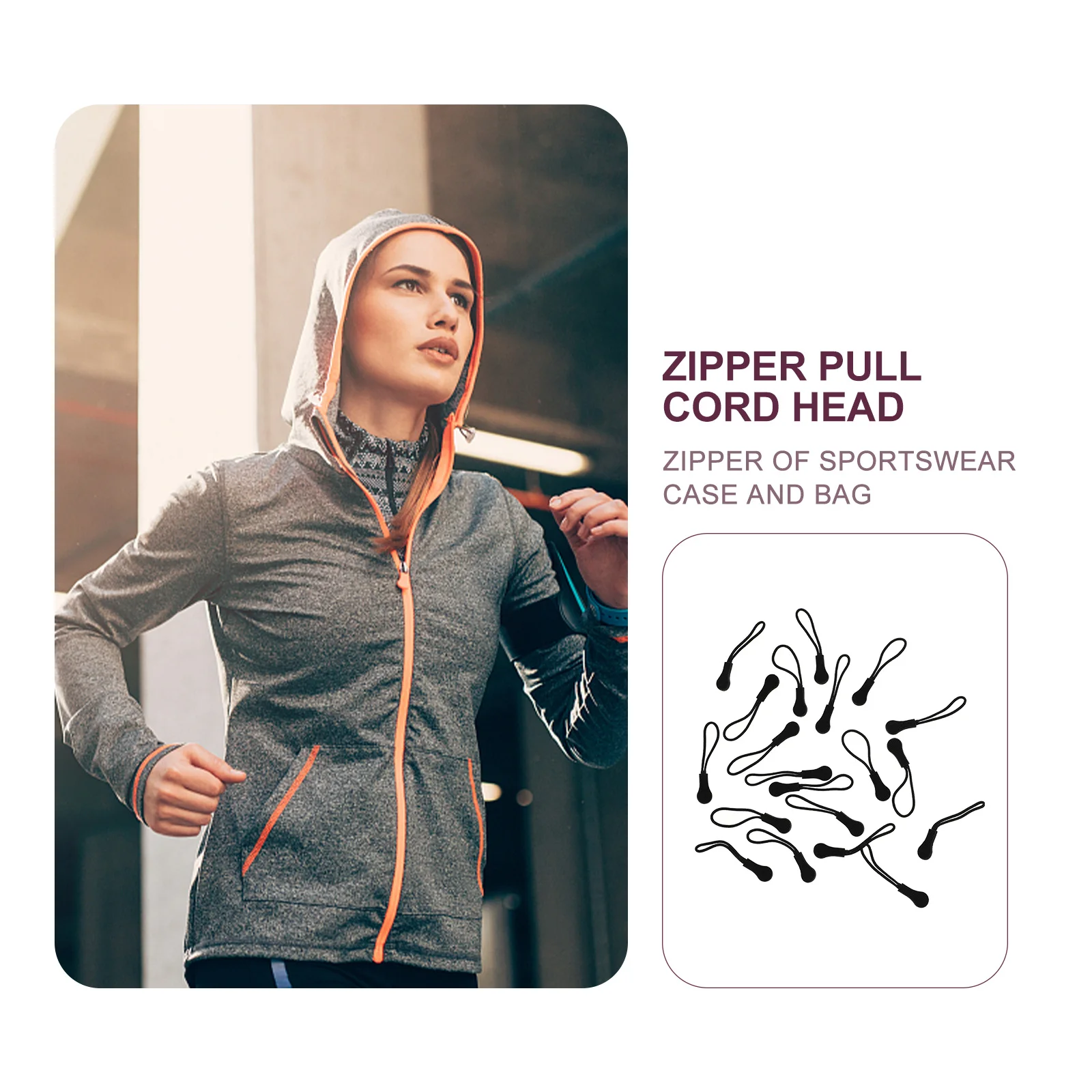 

20pcs Bag Zipper Pulls Premium Material Non Skid Coats Rucksacks Tent Zippers Equipment Clothing Decoration Bags