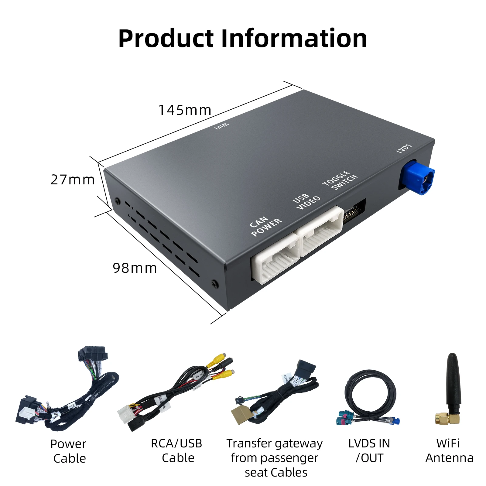 تعديل السيارة اللاسلكي من ANYFAR/Android لسيارة أودي A6/Q7 MMI AirPlay وصلة مرآة الوسائط المتعددة #6