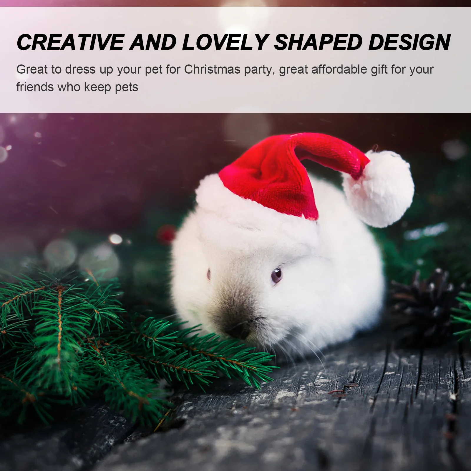 

1Set Small Pet Holiday Set Cute Christmas Costume for Dogs Cats Rabbits Hats Scarves Bow Ties Festive Party Wear Xmas