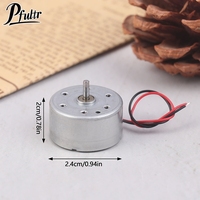 RF-300EA-1D390 DC 1.5V 3V 5V 6V 7250RPM Mini Mute 24mm Round Spindle Motor Precious Metal Brush Engine DIY Solar Power Toy Model