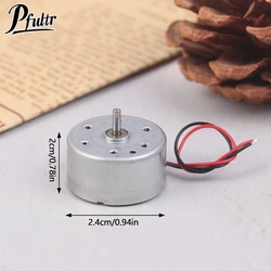RF-300EA-1D390 DC 1.5V 3V 5V 6V 7250RPM Mini Mute 24mm Round Spindle Motor Precious Metal Brush Engine DIY Solar Power Toy Model