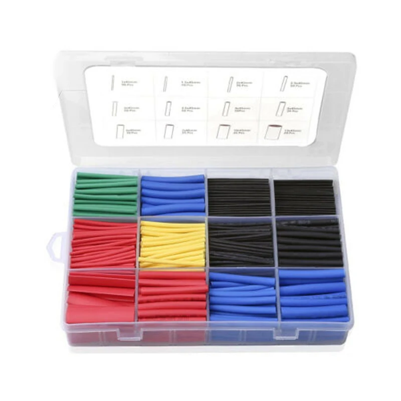 ABDX-560Pcs Heat Shrink Tubing Insulation Shrinkable Tube Car Assorted Electrical