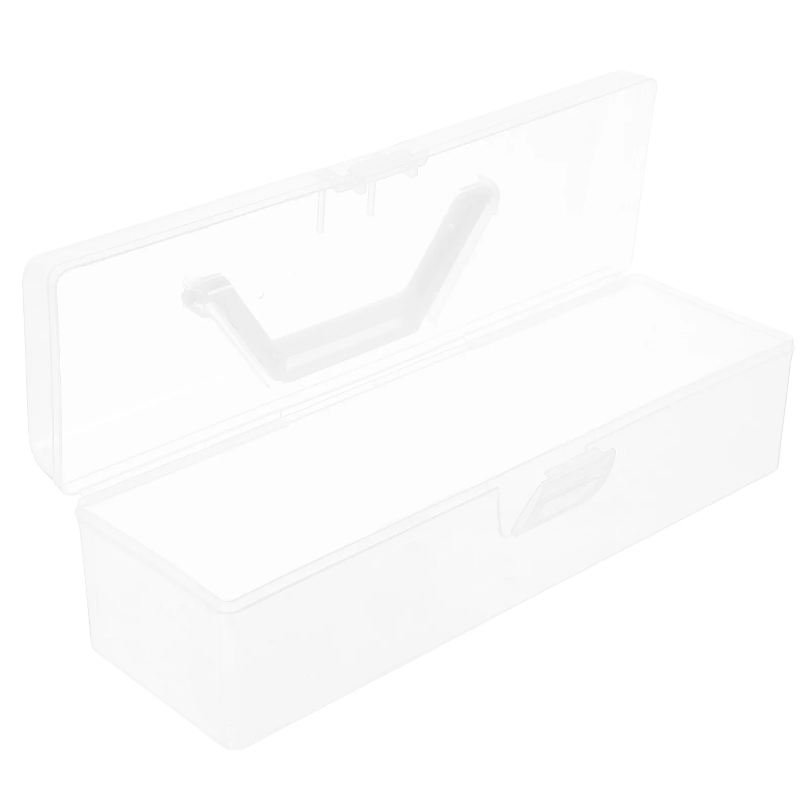 

Transparent Plastic Tool Box Thick Handle Portable Storage Carry Case Craft Sewing Organizer Small Parts Storage Bin