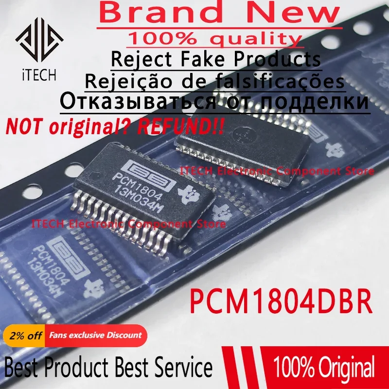 1PCS/LOTE PCM1804DBR PCM1804DB PCM1804 SSOP-28 100% New And Original