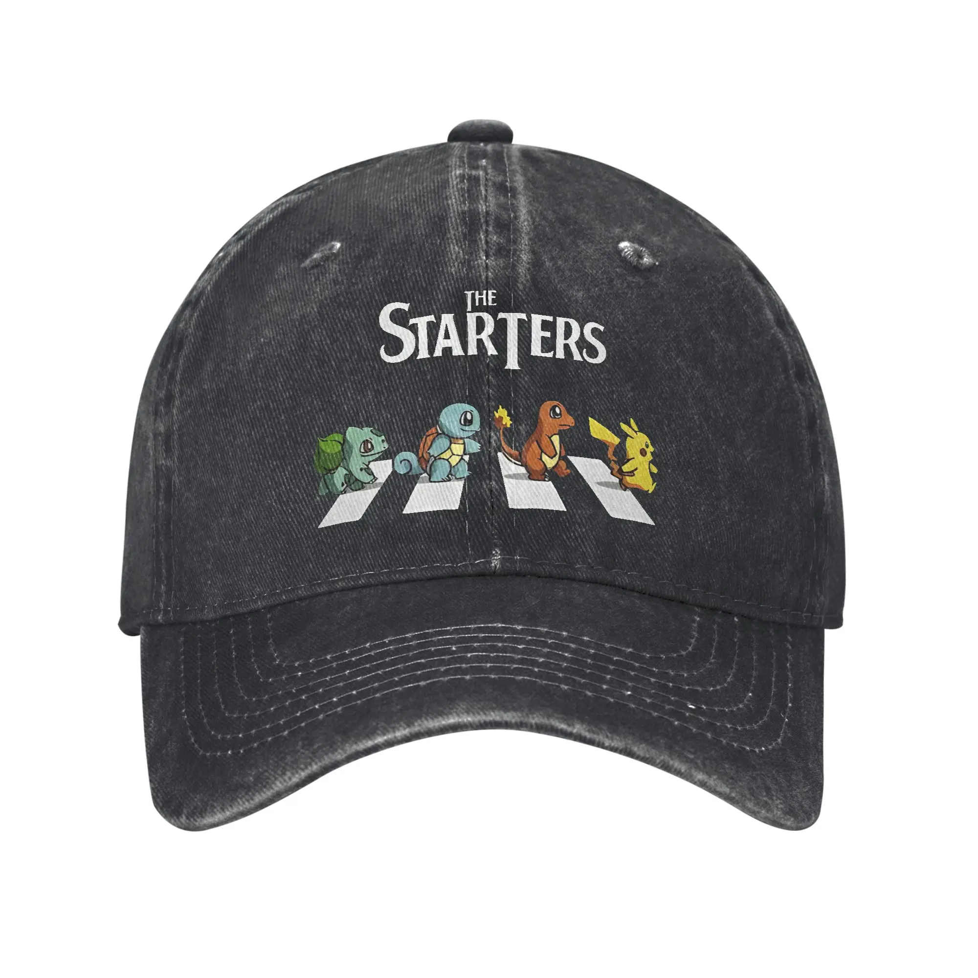 

Pikachu Anime Cartoon Baseball Cap Vintage Distressed Washed Sun Cap Unisex Style Outdoor Summer Unstructured Soft Hats Cap