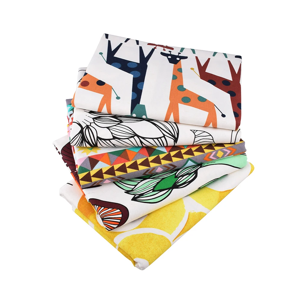 Chainho,Printed Cotton Linen Fabric,DIY Quilting Sewing Material,Sofa,Table Cloth,Curtain,Bag,Cushion,Cartoon Designs,P15CLA11