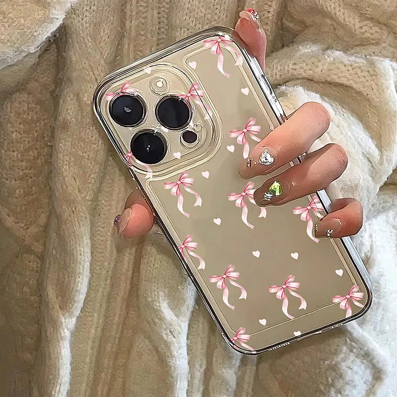 Shockproof Phone Case For Samsung Galaxy S26 S23 S25 S24 Plus FE Ultra A56 A53 A55 A35 A33 A26 A54 With Pink Bow Design Cover