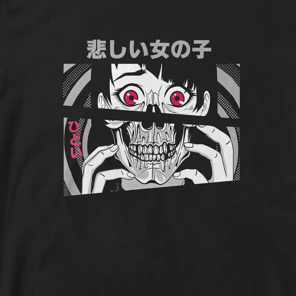 Aesthetic Manga skull Eyes Anime girl Waifu T-Shirt