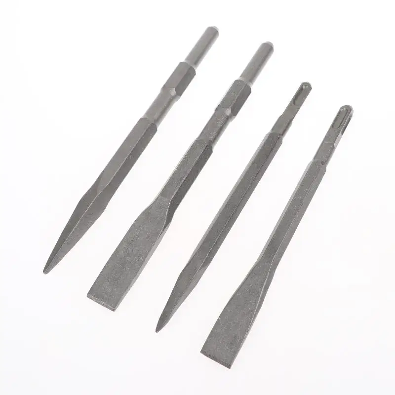 1 PCS Electric Hammer Impact Drill Pointe/Flat Chisel Electric Hammer Chisel Extended Slotting Pick