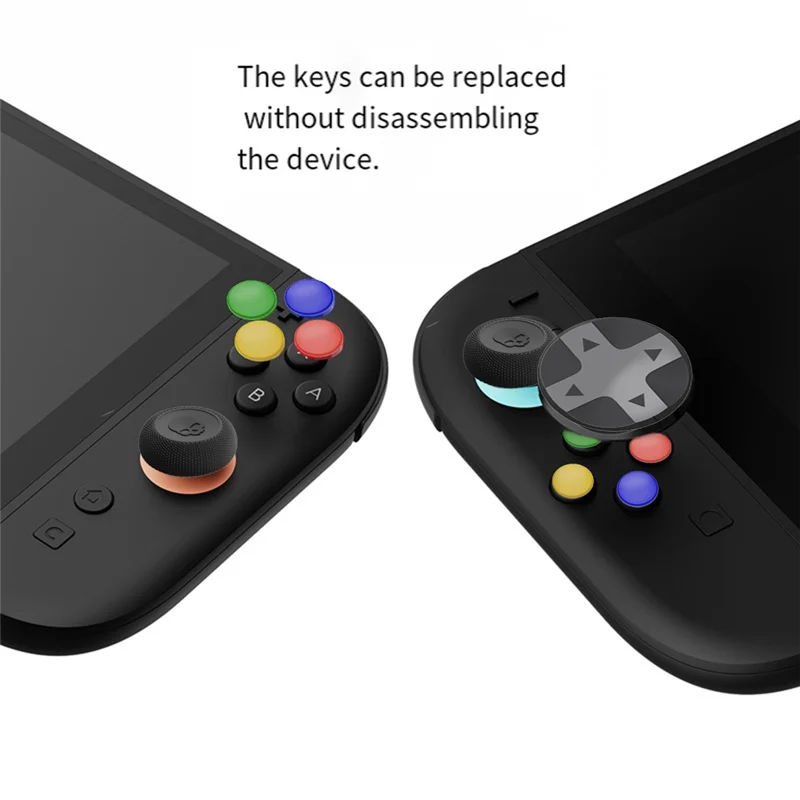 【البيع الساخن】غطاء عصا التحكم + طقم غطاء زر D-Pad للتبديل 2 مقابض إبهام من السيليكون غير قابلة للانزلاق مجموعة قبضة الإبهام