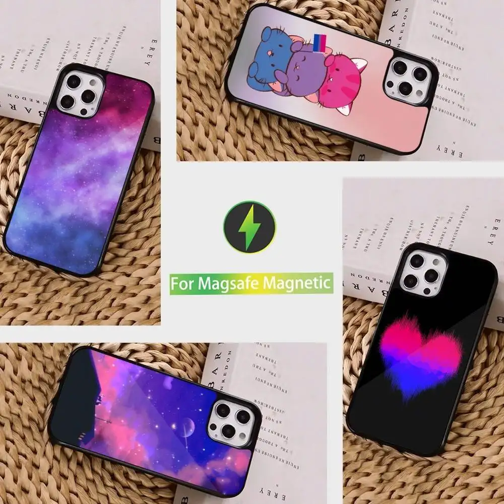 

Love Art Bisexual Flag Phone Case For iPhone 16,15,14,17,13,12,11,Pro,Max,Plus,Mini, Magsafe,Magnetic Wireless Charging Case
