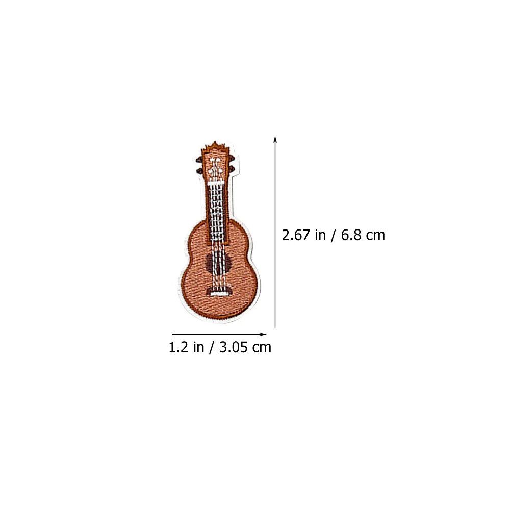 8 قطعة بقع القماش كومبو مجموعة الغيتار شكل المطرزة يزين Diy بها بنفسك الخياطة إصلاح الملابس حقيبة سترة قبعة ديكور #5