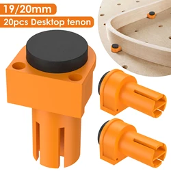 20Pcs Bench Clamp Set 19/20mm Woodworking Dog Hole Clamp Workbench Stop Premium Woodworking Table Stop with Non-Slip Pad