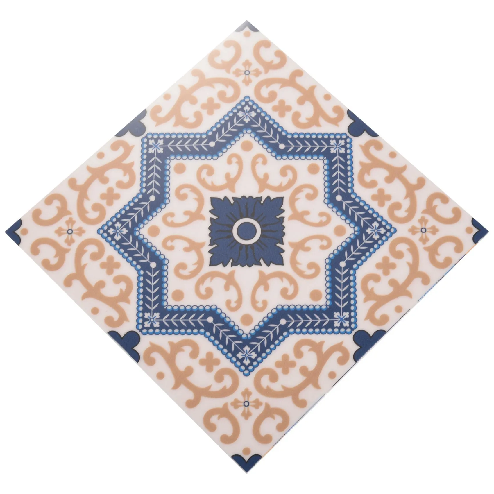 Y50A-30Pcs Moroccan Style Tile Stickers Waterproof Wall Stickers Bathroom Art Decor,6X6 Inch