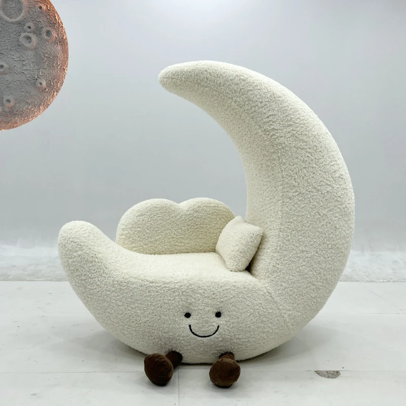 

Cream Wind Moon Light Luxury Home Living Room Balcony Simple Modern Design Casual Single Chair