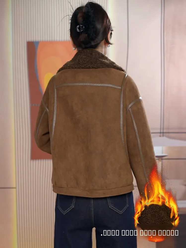 Manteau matelassé en coton doublé de fourrure pour femme, style simple, fermeture éclair, nouvelle collection automne-hiver 2026...