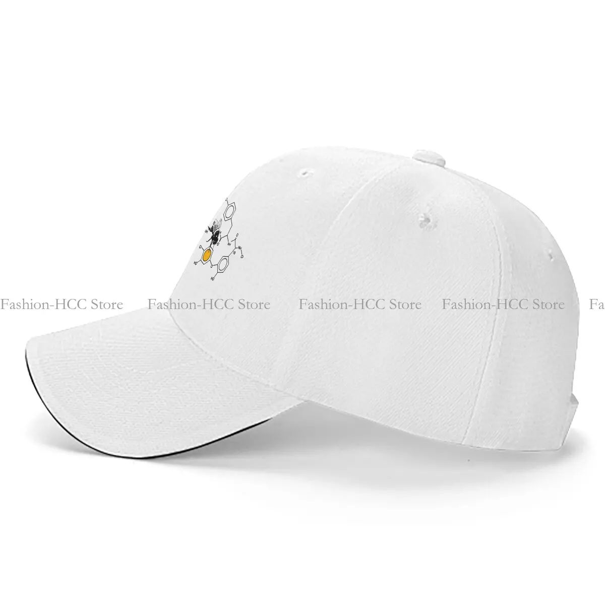 Washed Men's Baseball Cap Making Honey On Macromolecular Structure As A Bee House Trucker Snapback Caps Dad Hat Bee