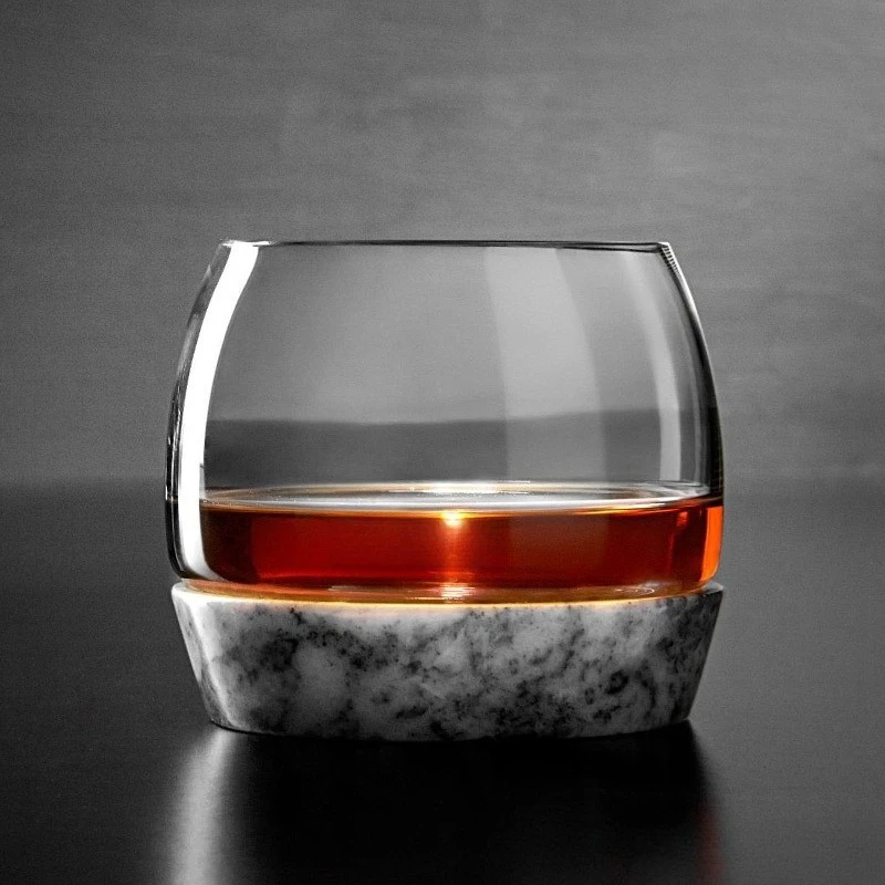

Marble seat cooling wine glass crystal whiskey wine glass fragrant cup foreign wine cup