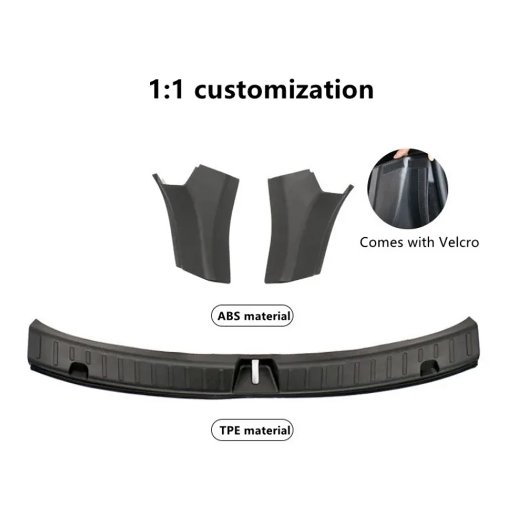 

​Trunk Sill Plate Cover TPE Rubber Protector for Tesla Model Y Threshold Bumper Guards Anti-dirty Pad Prevent Scratching