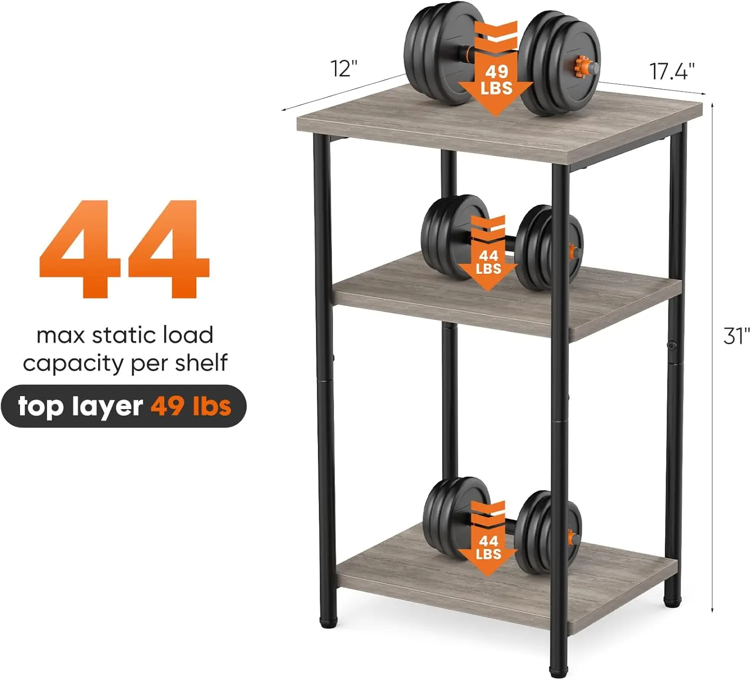 

3-х уровневый журнальный столик Elevon, набор из 2 шт., боковой столик с регулируемыми ножками, небольшая тумбочка, экономия места для хранения, небольшой столик для телефона