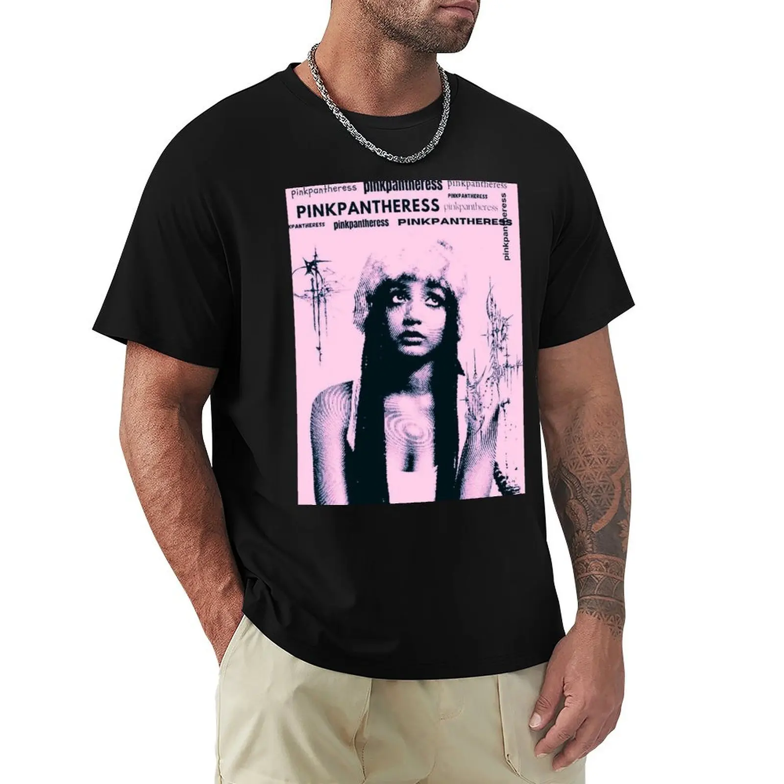 

PINKPANTHERESS pink decal T-Shirt oversized t shirt street wear oversizeds t shirt for men