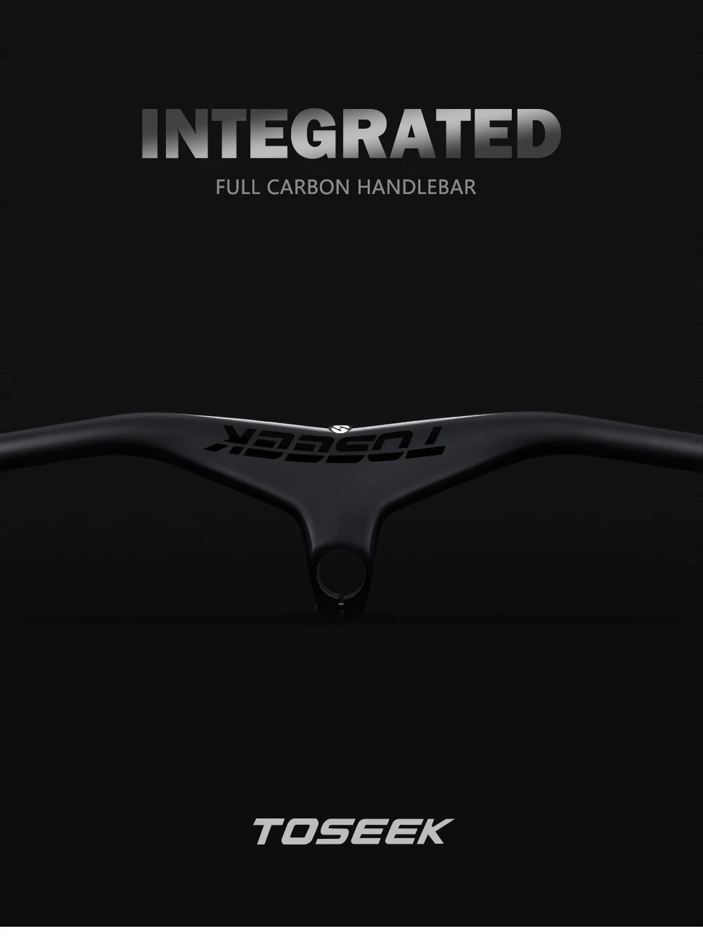 TOSEEK Mtb Handlebars And Stem 28.6mm-17Degree Carbon Integrated Handlebar For Mountain Bike 660~80070/80/90/100mm Bicycle Parts