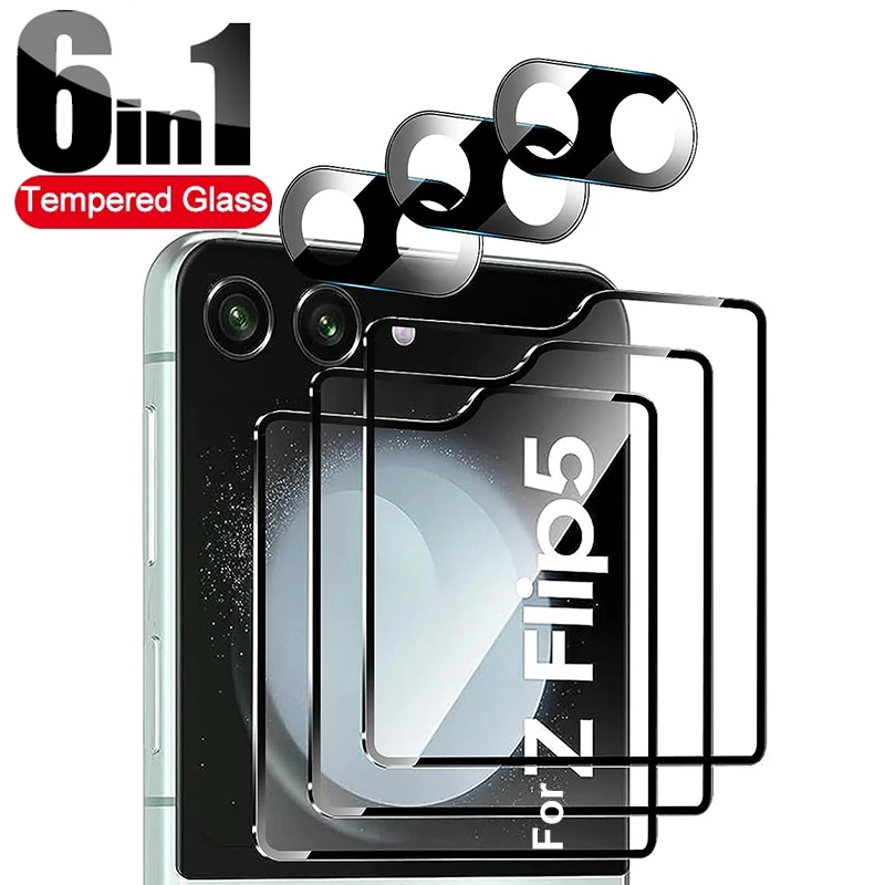 Tempered Glass for Samsung Galaxy Z Flip 5 Outer Screen Protector Camera Lens Film Anti-scratch Protective Film for Z Flip5 5G