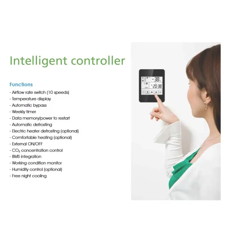 Hospital Purification Energy Heat Recovery Ventilation With Wifi App Control