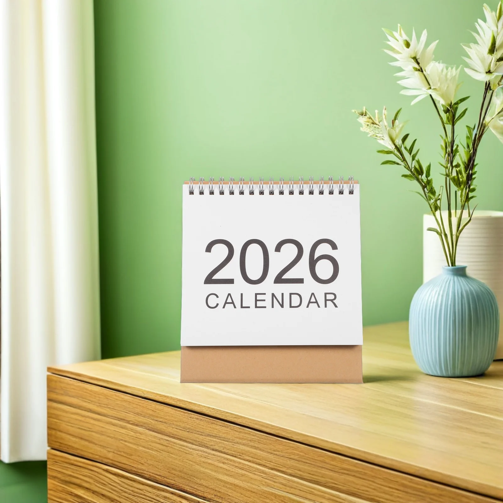 Desk Calendar 2026 Mini Size Standing Style Thick Pages Prevent Bleed Through Simple Design for Home Office Academic Scheduling